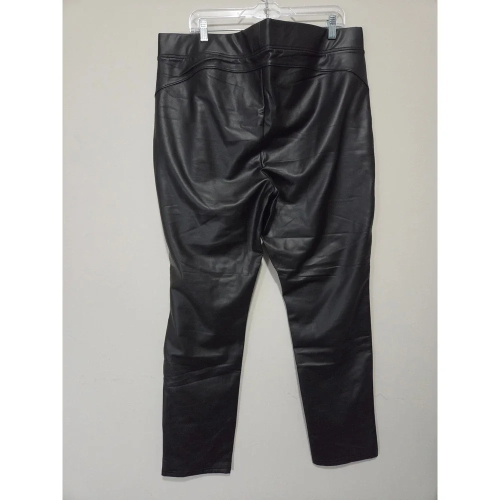 Fashion Nova Liliana Faux Leather Leggings Black Plus Size 3X NWT High Waisted